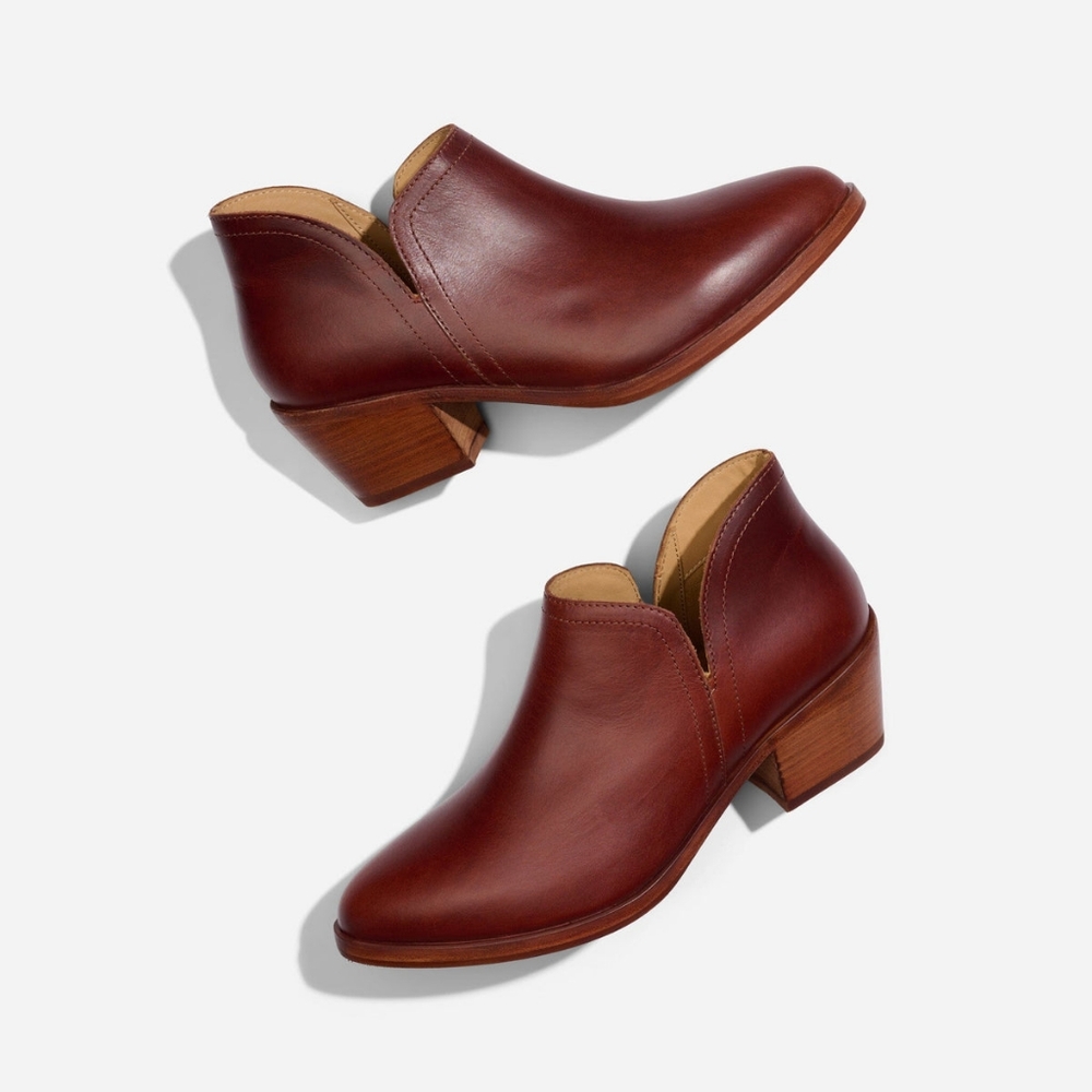 NWT Nisolo Mia Everyday Ankle Bootie in Auburn Leather Size 10